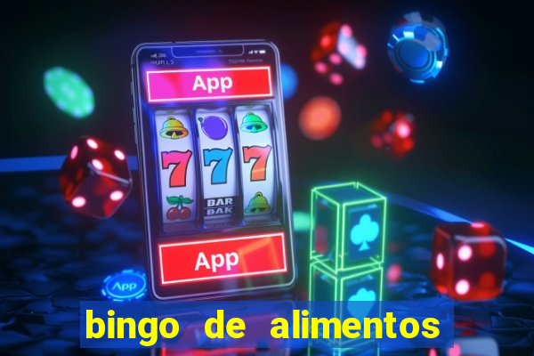 bingo de alimentos saludables para imprimir